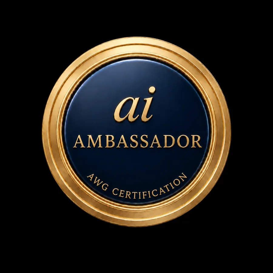 AWG AI Ambassador certification seal